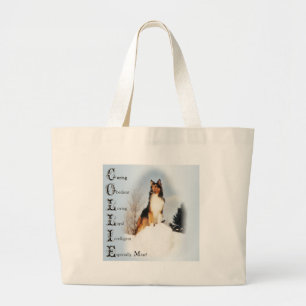 Sable Rough Collie Geschenke Jumbo Stoffbeutel
