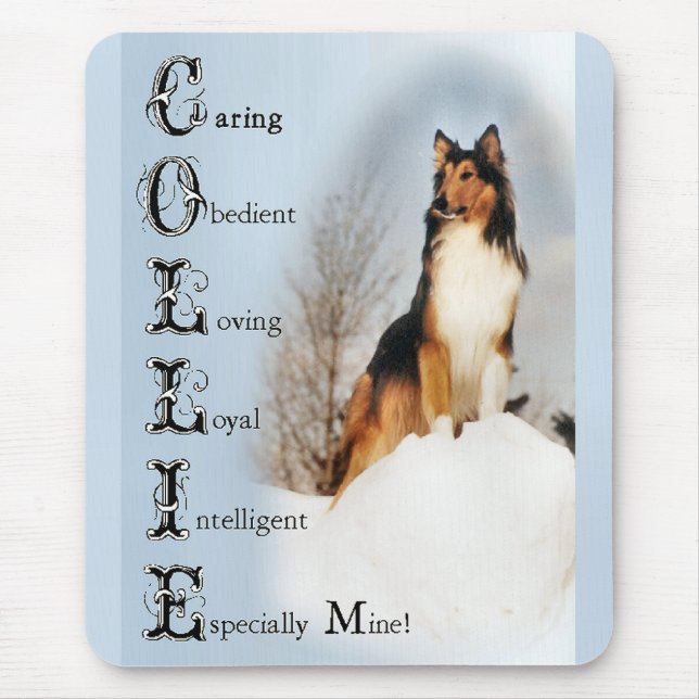 Sable Rough Collie Geschenke Mousepad (Vorne)