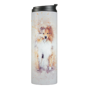 Sable Rough Collie Puppy Thermosbecher