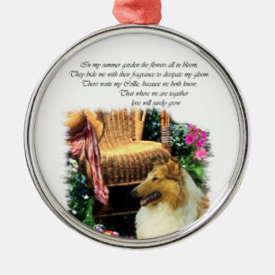 Sable Rough Collie Where Love Grows Ornament Aus Metall