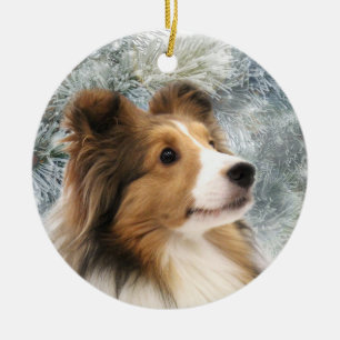 Sable Sheltie Weihnachten Keramik Ornament