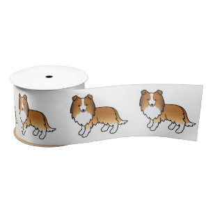 Sable Shetland Sheepdog Sheltie Cartoon Dog Satinband