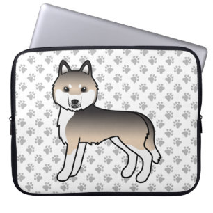 Sable Siberian Husky Niedlich Cartoon Dog Laptopschutzhülle