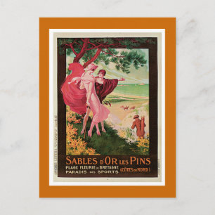 Sables D'Or Les Pins, Frankreich Vintage Postkarte