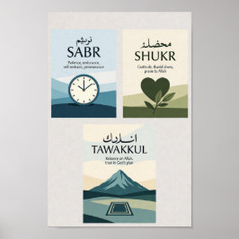Sabr Shukr Tawakkul Druck-Set Poster