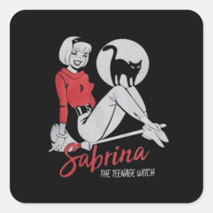 Sabrina, der Teenage Hexe-T - Shirt Quadratischer Aufkleber