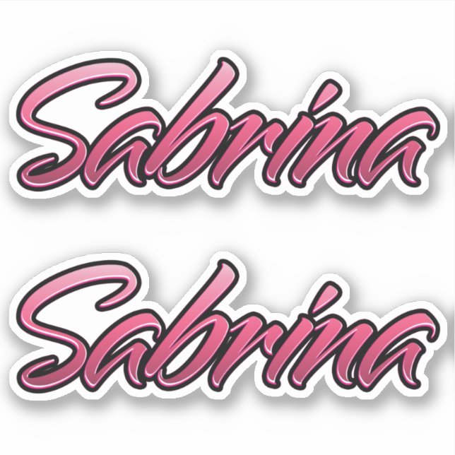 Sabrina faded pink Aufkleber Sticker Stickerset (Vorderseite)