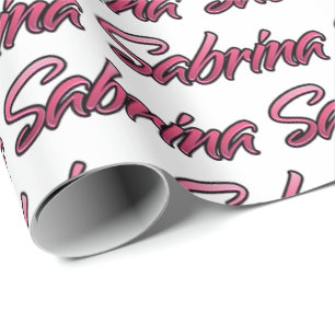 Sabrina faded pink personalisiertes Geschenkpapier