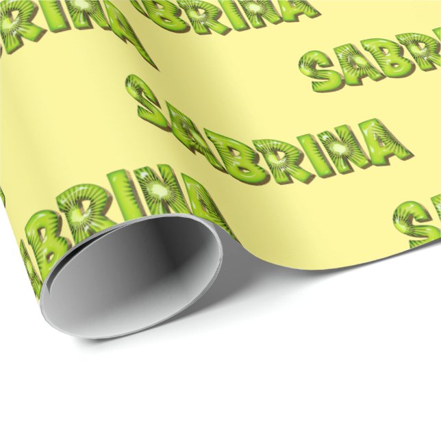 Sabrina Kiwi Fruit Geschenk papier Geschenkpapier (Rolleneckpunkt)