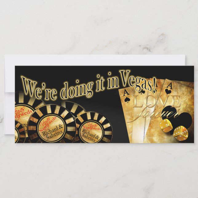 Sabrina Las Vegas Deluxe Wedding Einladung (Vorderseite)