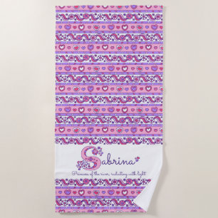 Sabrina Name Bedeutung Blume Herz rosa Handtuch