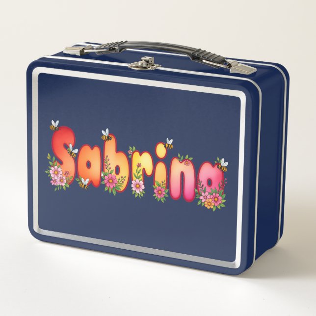 Sabrina- Personalized Bee Lunch Box (Vorderseite)