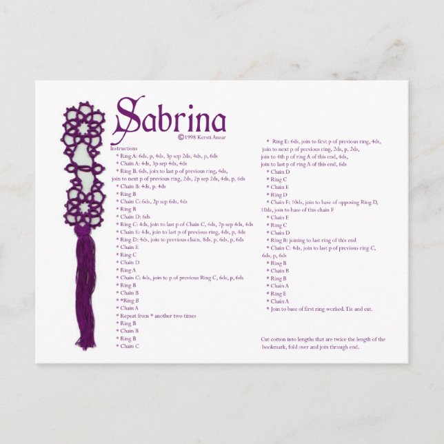 Sabrina Postcard Postkarte (Vorderseite)