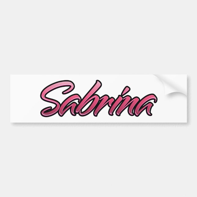 Sabrina verblasst pink Aufkleber Sticker Autoaufkleber (Vorne)