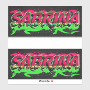 Sabrina Vorname Name Graffiti Aufkleber Sticker