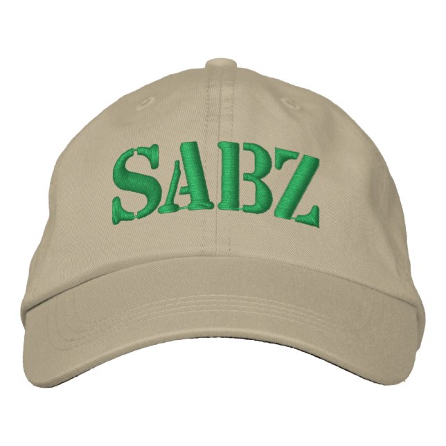 Sabz (grün) bestickte baseballkappe (Vorderseite)