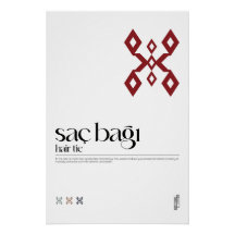 Saç Bağı (Haargummi) Turkic Motif Poster