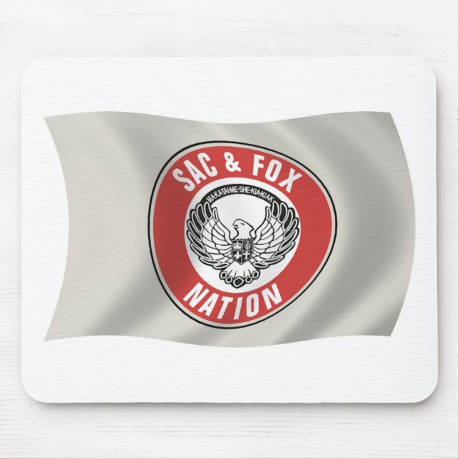 Sac & Fox Nation (Oklahoma) Flag Mousepad (Vorne)