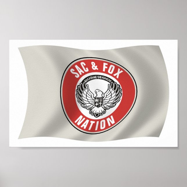Sac & Fox Nation (Oklahoma) Flag Poster Print (Vorne)