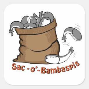 Sacabambaspis-Sticker Quadratischer Aufkleber