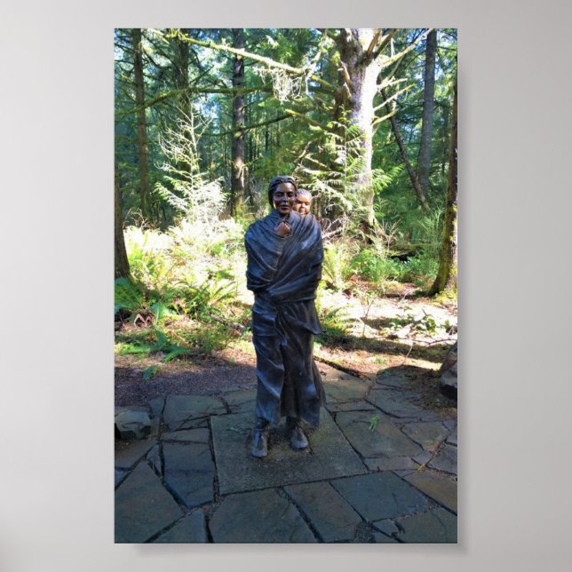 Sacagawea Statue, Fort Clatsop, Astoria, Oregon Poster (Vorne)