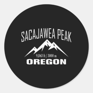 Sacajawea-Gipfel Oregon Klettergipfel Club Outdoor Runder Aufkleber