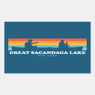 Sacandaga Lake New York Canoe Rechteckiger Aufkleber