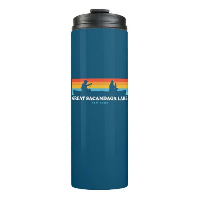 Sacandaga Lake New York Canoe Thermosbecher (Vorderseite)