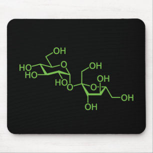 Saccharose-Zuckermolekül Chemiediagramm Mousepad