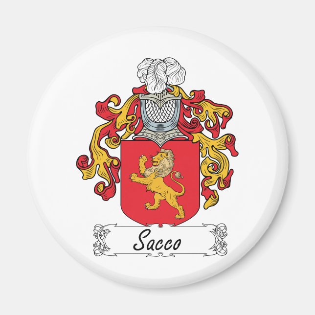 Sacco Familienwappen Magnet (Vorne)
