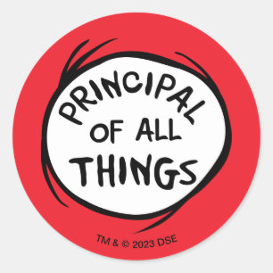 Sache eins zwei - das Prinzip aller Dinge Runder Aufkleber