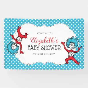 Sache eins zwei   Twins Baby Shower Bann Banner