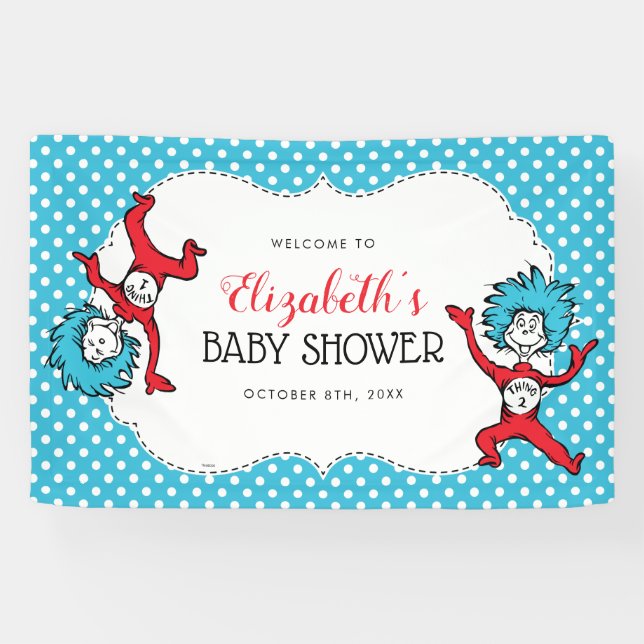 Sache eins zwei | Twins Baby Shower Bann Banner (Horizontal)