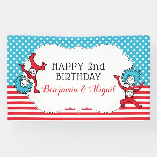 Sache eins zwei | Twins Birthday Banner (Horizontal)