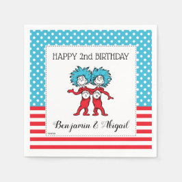 Sache eins zwei | Twins Birthday Serviette