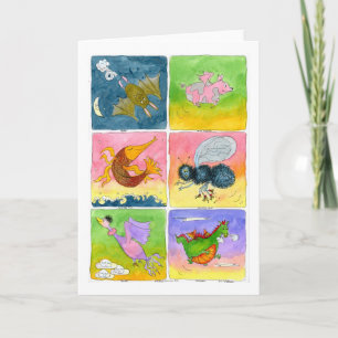 Sachen, die fliegen:  Allgemeine Grüße Karte