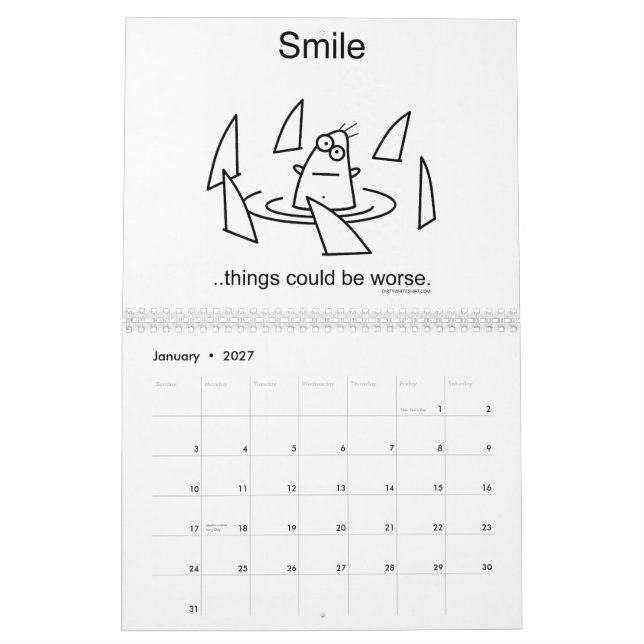 Sachen konnten schlechter sein. Kalender 2010 (Jan 2027)