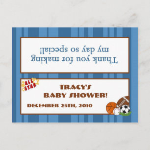 Sachen-Taschen-Deckel-All-Star- Blau Einladungspostkarte