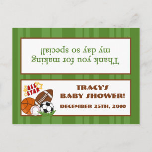 Sachen-Taschen-Deckel-All-Star- Grün Einladungspostkarte