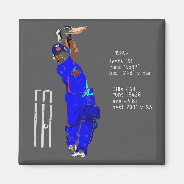 Sachin Tendulkar Kühlschrankmagnet Magnet (Vorne)