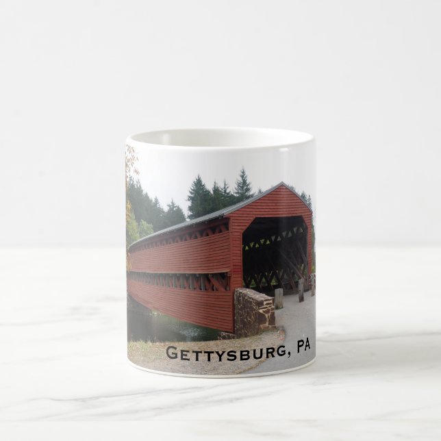 Sachs Covered Bridge bei Gettysburg PA Tasse (Mittel)