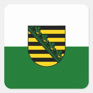 Sachsen Flagge Quadratischer Aufkleber