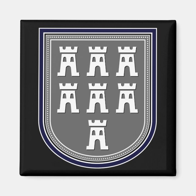 Sachsen Wappen Magnet (Vorne)