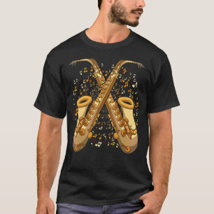 Sächsische Musiknoten Jazz Musician Instrument S T-Shirt