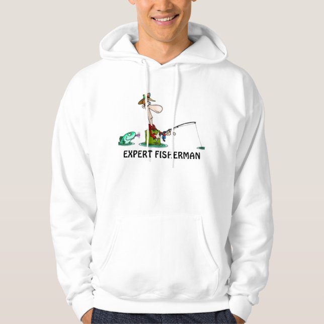 SACHVERSTÄNDIGER FISCHER-LUSTIGES FISCHEN HOODIE (Vorderseite)