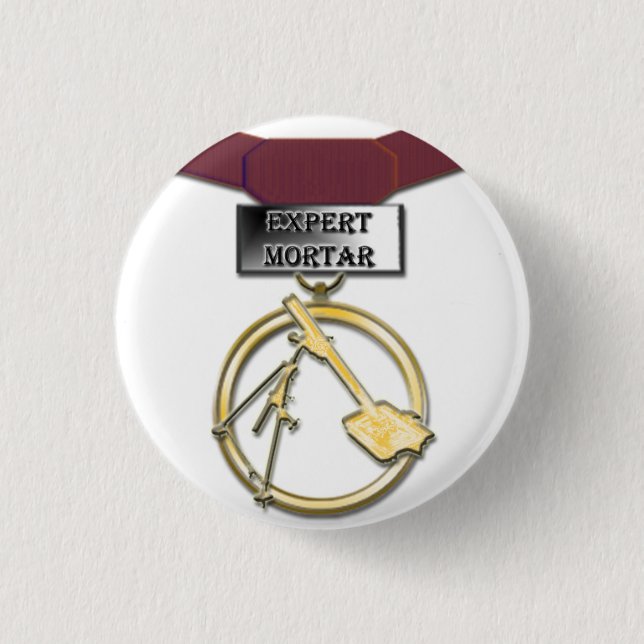 Sachverständiger Mörsermedaillenknopf Button (Vorderseite)