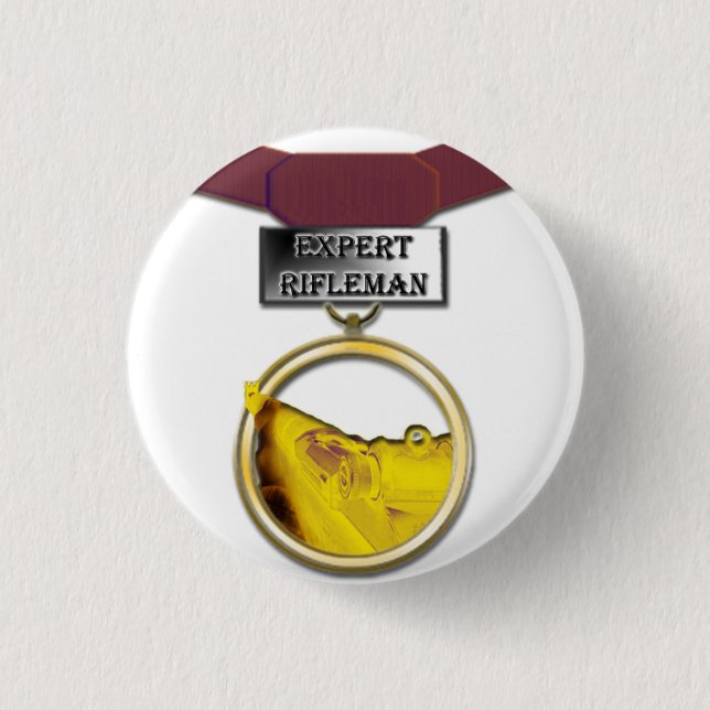 Sachverständiger Riflemanmedaillenknopf Button (Vorderseite)