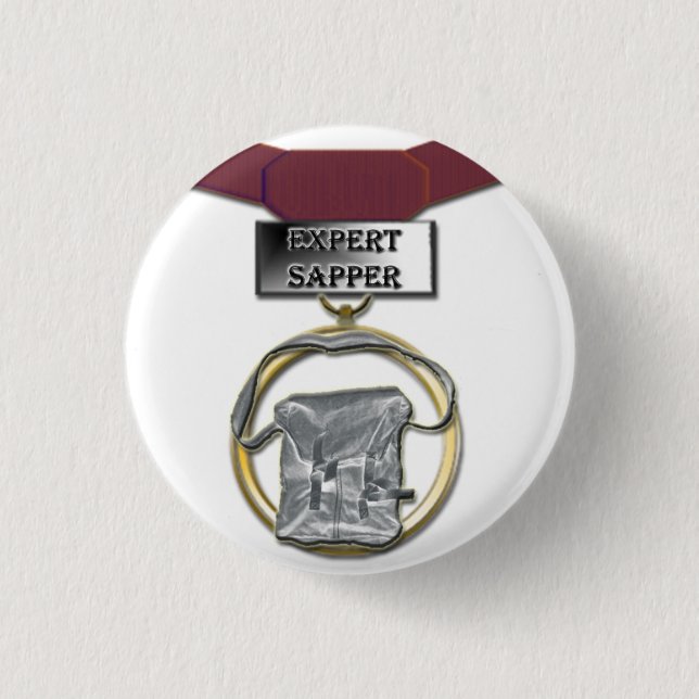 Sachverständiger Sappermedaillenknopf Button (Vorderseite)
