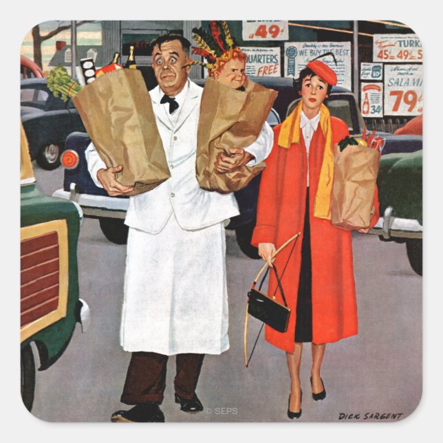 Sack gefüllt mit Ärger Quadratischer Aufkleber (Vorderseite)