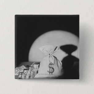 Sack Geld Button